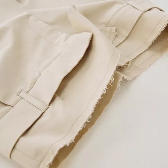 🧄 NWT Zara Belted Garbardine Pants 🧄 - Picture 4 of 10